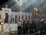 В день памяти великомученика Феодора Тирона Преосвященнейший епископ Симон совершил Литургию в Покровском кафедральном соборе города Шахты