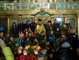 В день памяти праведного воина Федора Ушакова в храме Покрова Пресвятой Богородицы г. Шахты состоялся прием детей в казачью детско-молодёжную организацию «Донцы»