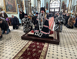 Чтение Великого покаянного канона преподобного Андрея Критского в Донецком Успенском архиерейском подворье ст. Гундоровской во вторник первой седмицы Великого поста