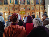 Молебен и поздравления в Донском храме, совместно с членами УПП ВОС