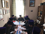 Расширенное заседание епархиального Отдела по взаимодействию с казачеством состоялось в храме равноапостольного князя Владимира г. Шахты
