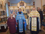 Приход святой мученицы Татианы п. Персиановский почтил память святителя Николая Японского и поздравил настоятеля храма иеромонаха Николая (Наметышева) с днем Небесного покровителя