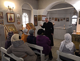 В храме Донской иконы Богородицы прошла беседа о Рождестве Христовом с прихожанами
