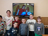 В воскресной школе «Азы Православия» Донецкого Успенского Архиерейского подворья прошёл урок, посвященный дню Собора Архистратига Михаила