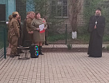 Панихида у памятника погибшим воинам в хуторе Пономарев   