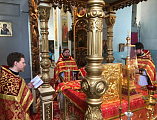 В храме Свято-Успенского архиерейского подворья состоялось соборное богослужение духовенства Донецкого благочиния