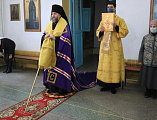 Накануне дня памяти святителя Николая Чудотворца Преосвященнейший епископ Симон совершил всенощное бдение в Никольском храме пос. Аюта