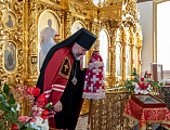 Преосвященнейший Симон совершил Божественную литургию и хиротонию во пресвитеры в храме великомученика Георгия Победоносца хутора Лихой