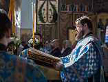 В праздник Благовещения Пресвятой Богородицы Преосвященнейший епископ Симон совершил Литургию в Покровском кафедральном соборе города Шахты