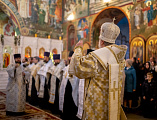 Великая рождественская вечерня в Покровском кафедральном соборе города Шахты
