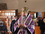 В день памяти сорока мучеников Севастийских епископ Симон совершил Литургию Преждеосвященных в храме великомученика Пантелеимона Целителя города Миллерово