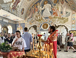 Молебное пение перед экзаменами в станице Боковской
