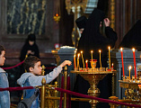 В день тезоименитства Святейшего Патриарха Кирилла Преосвященнейший епископ Симон сослужил Предстоятелю Церкви за Божественной литургией в Храме Христа Спасителя