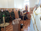 В попразднство Богоявления иеромонах Николай (Наметышев) с пастырским визитом посетил воинскую часть Войск национальной гвардии РФ № 3066