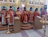 В день рождения Патриарха священники Каменск-Шахтинского благочиния совершили соборное богослужение
