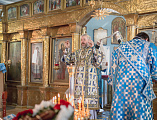 В праздник Благовещения Пресвятой Богородицы Преосвященнейший епископ Симон совершил Литургию в Покровском храме города Шахты