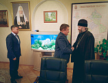 Преосвященнейший епископ Симон и Глава Администрации Кашарского района И.М. Фалынсков обсудили строительство нового храма в Кашарском районе