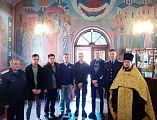 Иерей Анатолий Минаев совершил молебен для призывников в храме святителя Николая станицы Багаевской