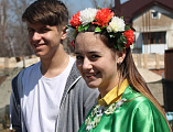 Ученики воскресной школы «Свет Ангела» поздравили прихожан храма в честь великомученика Пантелеимона г. Гуково с Благовещением Пресвятой Богородицы