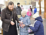 В Прощеное воскресенье 18 февраля, в храме Всех святых, в земле Русской просиявших, г. Каменск-Шахтинский прошла православная Масленица