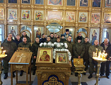 Традиционная совместная молитва, в которой приняли участие военнослужащие, ветераны пограничных войск и казаки, прошла в г. Новошахтинска