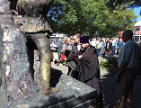 Протоиерей Василий Хадыкин принял участие в митинге, посвященном погибшим шахтерам в г. Красный Сулин