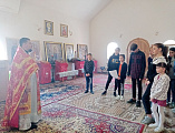 Пасхальная встреча с молодежью и детьми прошла в храме Архангела Михаила хутора Ёлкин