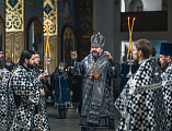 Епископ Шахтинский и Миллеровский Симон совершил Литургию Преждеосвященных Даров в Покровском кафедральном соборе г. Шахты