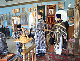 В Великий Вторник Страстной седмицы Великого поста Преосвященнейший епископ Симон возглавил литургию Преждеосвященных Даров в храме святителя Николая города Шахты