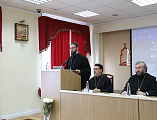 Епископ Шахтинский и Миллеровский Симон, заведующий кафедрой «Православная культура и теология» ИСОиП (филиала) ДГТУ г. Шахты возглавил конференцию «Актуальные проблемы богословия, теологии, философии, истории» в Донской духовной семинарии