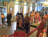 Преосвященнейший епископ Симон совершил Божественную литургию в храме Покрова Пресвятой Богородицы г. Новошахтинска