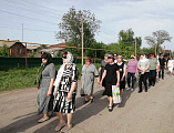 В Вербное воскресенье освящен Поклонный Крест на въезде в хутор Малотокмацкий