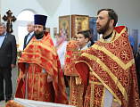 В престольный день Преосвященнейший епископ Симон совершил Божественную литургию в храме святого великомученика Георгия Победоносца пос. Новозарянский