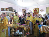 В храме Всех Святых, в земле Российской просиявших г. Шахты прошло праздничное богослужение по случаю престольного праздника