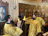 Епископ Симон совершил Божественную литургию в храме святых мучениц Веры, Надежды, Любови и матери их Софии в станице Багаевской и освящение монумента преподобного Серафима Саровского
