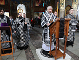 В Великую Пятницу епископ Симон совершил Царские часы в Покровском кафедральном соборе города Шахты