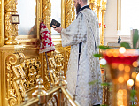 Преосвященнейший Симон совершил Божественную литургию и хиротонию во пресвитеры в храме великомученика Георгия Победоносца хутора Лихой