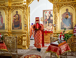Преосвященнейший Симон совершил Божественную литургию и хиротонию во пресвитеры в храме великомученика Георгия Победоносца хутора Лихой