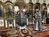 Преосвященнейший епископ Симон посетил с архипастырским визитом приход великомученика Пантелеимона поселка Глубокий