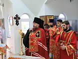 В престольный день Преосвященнейший епископ Симон совершил Божественную литургию в храме святого великомученика Георгия Победоносца пос. Новозарянский