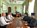 В Администрации города Шахты состоялась рабочая встреча главы Администрации города Андрея Григорьевича Горцевского и епископа Шахтинского и Миллеровского Симона 