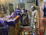 В день памяти сорока мучеников Севастийских Преосвященнейший епископ Симон совершил Литургию Преждеосвященных Даров в храме великомученика Пантелеимона г. Миллерово