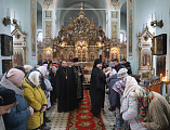 Во вторник первой седмицы Великого поста епископ Симон совершил чтение Великого канона преподобного Андрея Критского в Донецком Успенском архиерейском подворье ст. Гундоровской