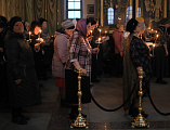 В понедельник первой седмицы Великого поста епископ Шахтинский и Миллеровский Симон совершил великое повечерие с чтением Великого канона преподобного Андрея Критского в кафедральном соборе Шахтинской епархии