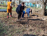 Субботник на кладбище Первомайского сельского поселения