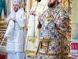 Преосвященнейший епископ Симон сослужил митрополиту Саратовскому и Вольскому Игнатию в день 10-летия его архиерейской хиротонии