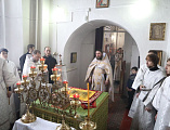Попразднство Богоявления соборным служением молитвенно отметили в храме святой Параскевы Пятницкого Архиерейского подворья ст. Манычской