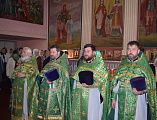 В день памяти преподобного Сергия Радонежского в храме святого князя Владимира состоялось соборное богослужение духовенства Александровск-Грушевского благочиния