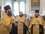 В Донецкое Успенское архиерейское подворье ст. Гундоровской принесены святыни, с которыми будет совершен водный крестный ход, посвященный 10-летию образования Шахтинской епархии