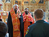 Преосвященнейший епископ Симон вместе с сотрудниками Департамента по предупреждению и ликвидации ЧС, МЧС и ГО и ЧС г. Шахты помолился о благополучии и предотвращении чрезвычайных ситуаций в Ростовской области